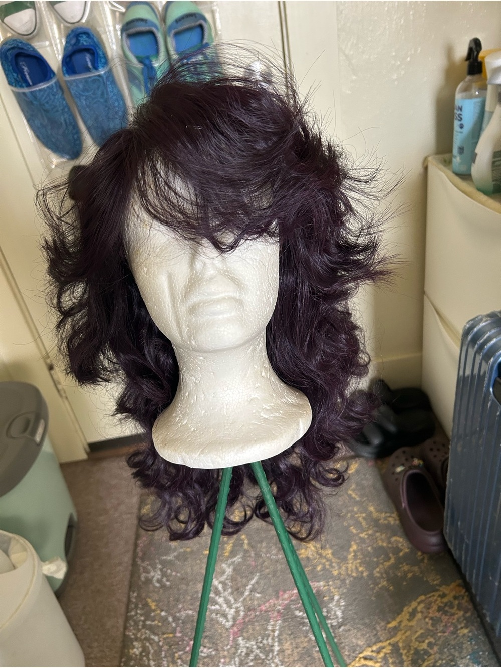 Deep Violet Wavy Women's Hair Extension - Rich Purple Shade